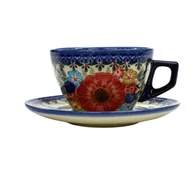 Filiżanki - Ceramiczny filiżanka kwadratowa Bolesławiec - miniaturka - grafika 1