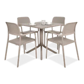 Meble ogrodowe - Meble Nardi BORA/CLIP 4+1 Tortora - miniaturka - grafika 1