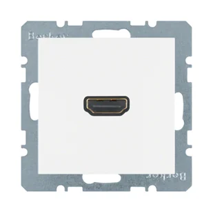 Hager Polo Gniazdo HDMI śnieżnobiały mat S.1/B.1/B.3/B.7 Glas 3315421909 3315421909 - Gniazdka elektryczne - miniaturka - grafika 1