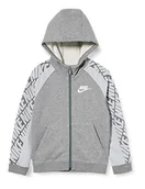 Bluzy dla chłopców - Nike B Nsw Ft Energy Fz bluza chłopięca czarny Carbon Heather/Lt Smoke Grey/(White) X-S - miniaturka - grafika 1