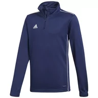 Piłka nożna - Adidas, Bluza sportowa dziecięca, Core 18 Tr Top sportowy Y CV4139, granatowy, rozmiar 116 - miniaturka - grafika 1