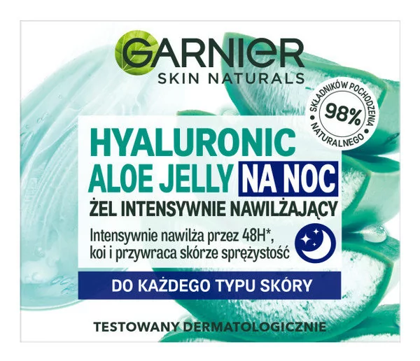 Garnier HYALURONIC ALOE JELLY - Nawilżający żel krem do twarzy na noc - 50 ml