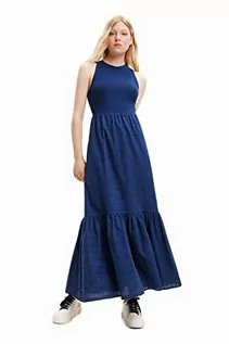 Sukienki - Desigual Sukienka damska, niebieski, L - grafika 1
