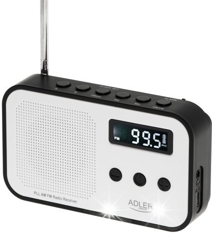 Adler AD 1907 Radio cyfrowe akumulatorowe PLL AM / FM 40 stacji / USB C