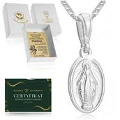Biżuteria dla dzieci - SREBRNY ŁAŃCUSZEK + MEDALIK 925 PREZENT DLA DZIEWCZYNKI NA KOMUNII PAMIĄTKA - miniaturka - grafika 1