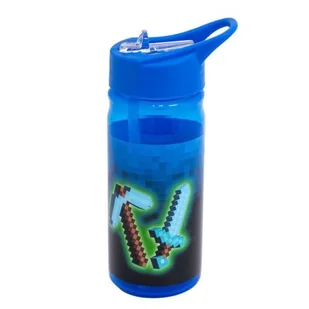 Astra Bidon Aqua Pure Z Rurką Butelka Na Napoje Wodę Szkolna Do Szkoły Bezpieczna Bez BPA 450 ml Blue Pixel - Bidony dla dzieci - miniaturka - grafika 1