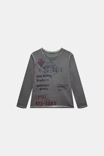 Bluzki dla chłopców - Benetton Longsleeve - Szary - Chłopiec - 150 CM(10-11) - 3JE1C14B2 - grafika 1