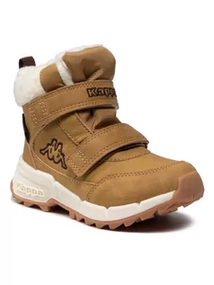 Buty dla chłopców - Kappa Śniegowce Tapiwa Tex K 260906K Brązowy - grafika 1