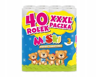 Papier toaletowy 40R MIŚKI 3W - 40 Rolek - Papier toaletowy - miniaturka - grafika 1