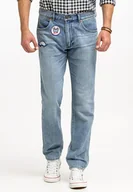 Spodnie męskie - Męskie spodnie jeansowe proste Wrangler GREENSBORO W33 L30 - miniaturka - grafika 1