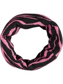 Apaszki i szaliki damskie - Buff Szal-koło w kolorze czarno-jasnoróżowym - (D)29 x (S)27 cm - miniaturka - grafika 1