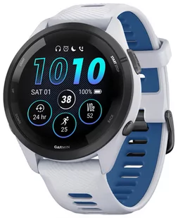 Zegarek Zegarek Garmin 010-02810-11 Forerunner 265 Black Bezel with Whitestone Case biało-niebieski - Zegarki męskie - miniaturka - grafika 1