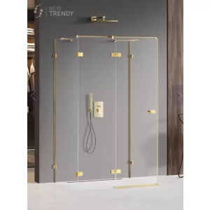 New Trendy EXK-2124 KABINA AVEXA GOLD SHINE PROSTOKĄTNA PRZY$635CIENNA P 80x70x200 CZYSTE 6mm ACTIVE SHIELD - Kabiny prysznicowe - miniaturka - grafika 1