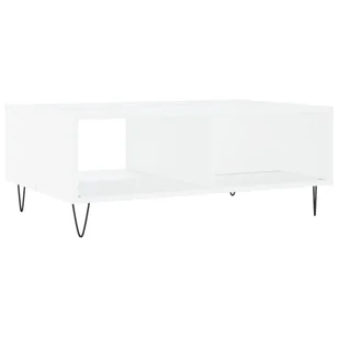 Stolik kawowy, biały, 90x60x35 cm, materiał drewnopochodny Lumarko! - Ławy i stoliki kawowe - miniaturka - grafika 9