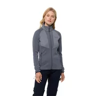 Bluzy damskie - Bluza polarowa damska Jack Wolfskin BLATTSTEIG FZ W graphite - XS - miniaturka - grafika 1