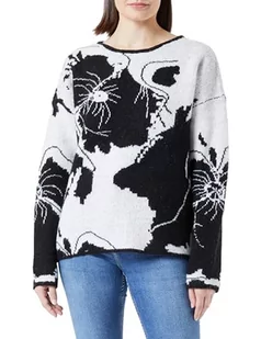 ALARY Damski sweter z dzianiny 10425107-AL01, czarno-biały, XL/XXL, czarny biały, XL-XXL - Swetry damskie - miniaturka - grafika 1