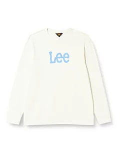 Bluzy męskie - Lee Męska bluza z kapturem Denim Crew, ecru, XL, écru, XL - grafika 1