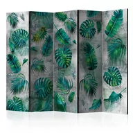 Parawany - Parawan 5-częściowy - Modernistyczna dżungla II [Room Dividers] (rozmiar 225x172) - miniaturka - grafika 1