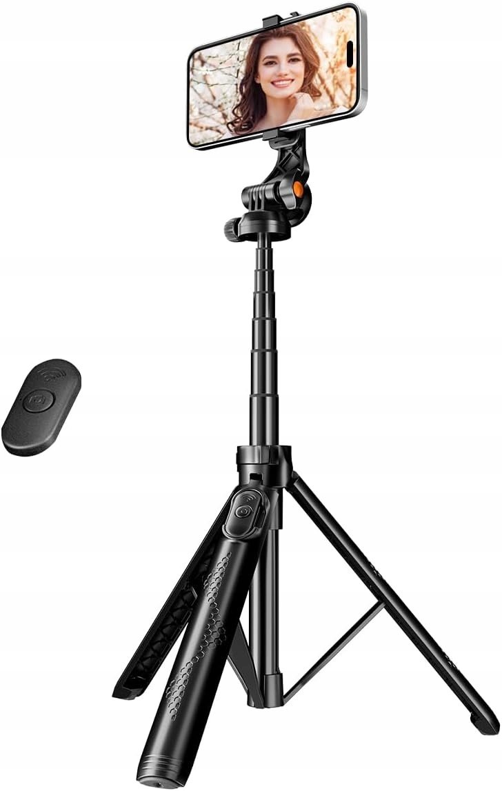 Selfie Stick Statyw 160 CM 4W1 Z Pilotem 360 Do Telefonu I Gopro Czarny