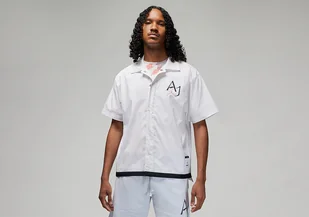 Nike Air Jordan Sport Dna Statement Short Sleeve Top White - Koszulki męskie - miniaturka - grafika 1