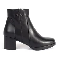 Botki damskie - Czarne botki na obcasie Sergio Leone - miniaturka - grafika 1