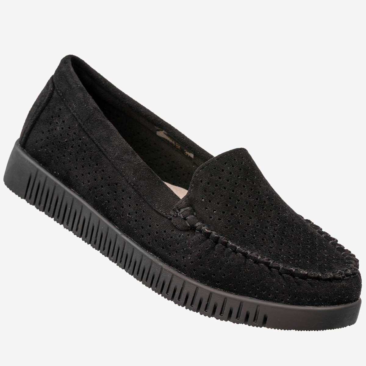 Mokasyny Damskie Buty Niskie Loafersy Półbuty Czarne Potocki Czarny 36