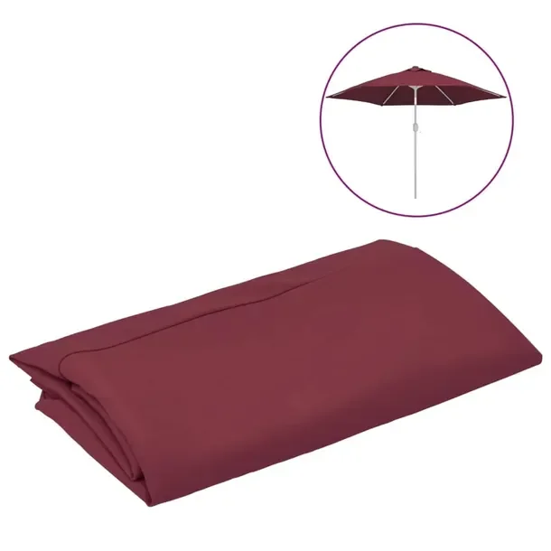 Zamienna czasza parasola ogrodowego UV 300 cm bordowy poliester
