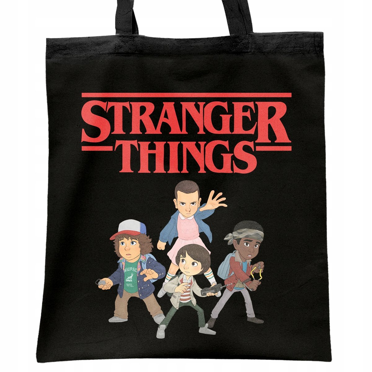 Torba bawełniana czarna Stranger Things Eleven Hawkins Dla Fanów Serialu