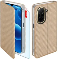 Etui i futerały do telefonów - Etui MAGNET do Xiaomi Redmi A5 Zamykane Złote Futerał + Szkło 9H - miniaturka - grafika 1