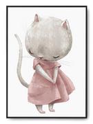 Plakaty - Plakat r 40x50 cm Pokój Dziecka Kot w Sukience Dzi - miniaturka - grafika 1