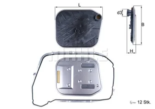 Filtr hydrauliczny, automatyczna skrzynia biegów Mahle HX 189KIT - Układ napędowy - akcesoria - miniaturka - grafika 1