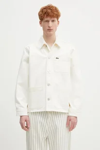 Lacoste koszula jeansowa męska kolor beżowy regular z kołnierzykiem klasycznym CH9222 - Koszule męskie - miniaturka - grafika 1