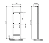 Akcesoria łazienkowe - Cersanit Aqua Stelaż podtynkowy do uchytów dla niepełnosprawnych K97-408 - odbiór osobisty: Kraków, Warszawa - miniaturka - grafika 1