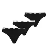 Majtki damskie - PUMA Damskie stringi majtki, 3-pak, czarne, L, czarny, L - miniaturka - grafika 1