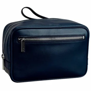 Leonhard Heyden Montreal Kosmetyczka Skórzany 25 cm navy - Kosmetyczki, organizery i kuferki - miniaturka - grafika 1