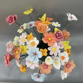 Inne - TEMU Zestaw 10 Losowych Ceramicznych Kwiatów - Ręcznie Robione, Wieczne Kwiaty do Dekoracji Domu DIY - Idealny Wybór na Walentynki, Boże Narodzenie, - miniaturka - grafika 1