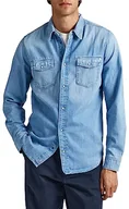 Koszule męskie - Pepe Jeans Koszula męska Hammond, Niebieski (denim-pf1), M - miniaturka - grafika 1