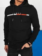 Bluzy męskie - Bluza męska z nadrukiem czarna Dstreet BX5731-XXL - miniaturka - grafika 1