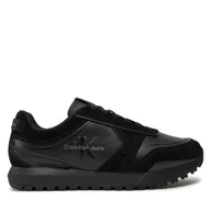 Sneakersy męskie - Sneakersy Calvin Klein Jeans Toothy Runner Irregular Lines YM0YM00624 Czarny - miniaturka - grafika 1