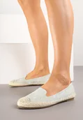 Espadryle damskie - Jasnozielone Espadryle w Kwiaty z Plecionką Raloria - miniaturka - grafika 1