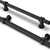 Zawiasy, okucia i inne akcesoria - 10 szt. uchwytów, rozstaw otworów 160 mm, matowe czarne, uchwyty meblowe, uchwyty do szafek, uchwyty kuchenne, uchwyty do szuflad - miniaturka - grafika 1