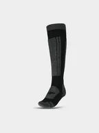 Skarpetki męskie - 4F Skarpety narciarskie w kolorze szaro-czarnym - miniaturka - grafika 1