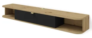 Szafka wisząca rtv dąb artisan czarny + S9-P26 - Szafki RTV - miniaturka - grafika 1