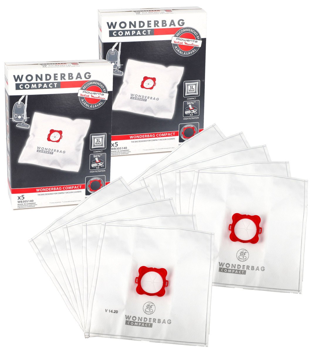 Worki Rowenta Wonderbag Compact WB305140 do odkurzacza Rowenta Tefal 10 szt