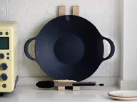 Akcesoria do grilla - BUYDEEM Aluminiowa taca do grilowania i smażenia 36 cm, model CP101, kolor Black - miniaturka - grafika 1