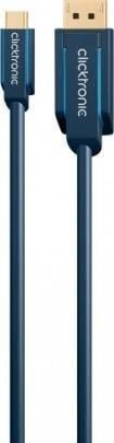 Kabel USB Clicktronic USB-C - DisplayPort 1 m Niebieski JAB-6466526