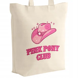 Torba bawełniana z dnem na zakupy 42x38 Chappell Roan Pink Pony Club - Torby i wózki na zakupy - miniaturka - grafika 1
