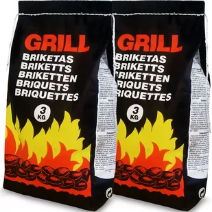 Zestaw 2 brykietów węgla drzewnego po 3 kg każdy - Węgiel do grilla - miniaturka - grafika 1