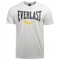 Koszulki męskie - Bawełniana koszulka męska T-shirt Everlast biała L - miniaturka - grafika 1