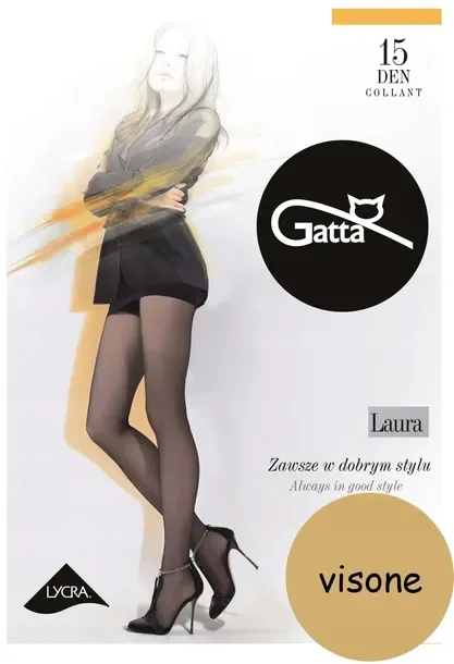 GATTA rajstopy LAURA 15 den LYCRA visone # 2 S